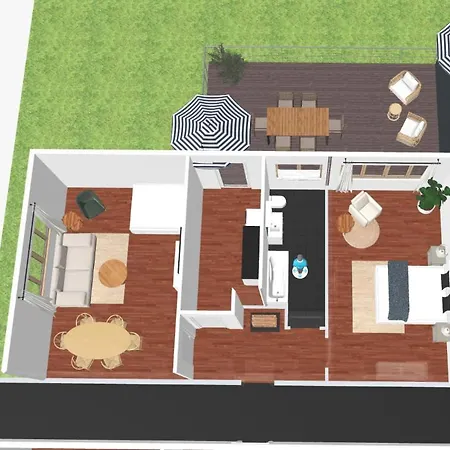 Apartmán Global Living - Design I Terrace I Kitchen I Smart-tv I Parking Space I *