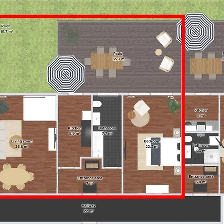 Global Living - Design I Terrace I Kitchen I Smart-tv I Parking Space I Apartment *